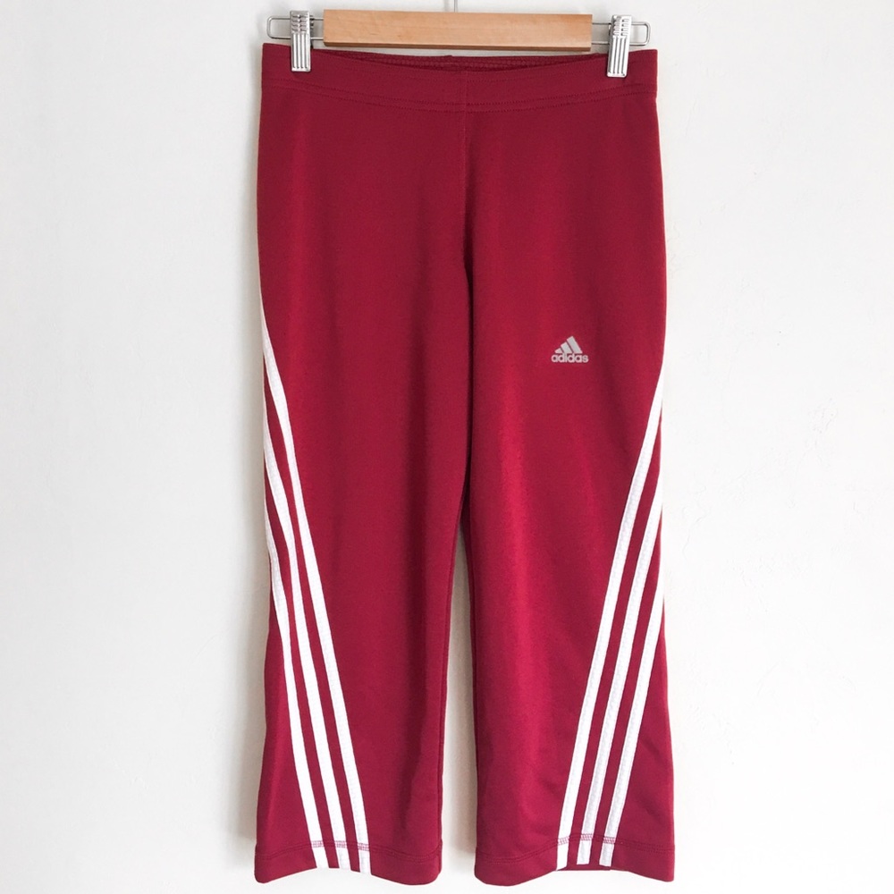 Adidas three stripe Climalite crop leggings